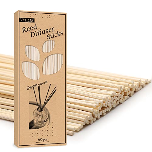 VFULIE 100-Count 10" Natural Rattan Wood Diffuser Sticks
