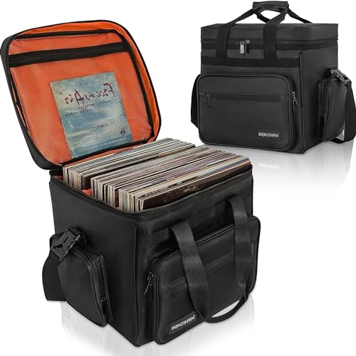 Vinyl Record Carrying Bag Case for up to 60 LP Records