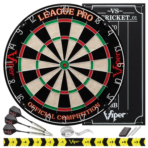 Viper Steel Tip Dartboard Starter Set with Staple-Free Bullseye