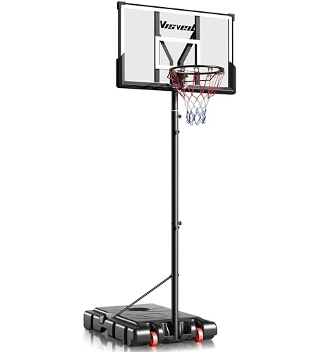 VISVEIL Portable Adjustable Basketball Hoop for Outdoor Play