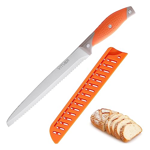 VITUER 8-Inch Serrated Bread Knife