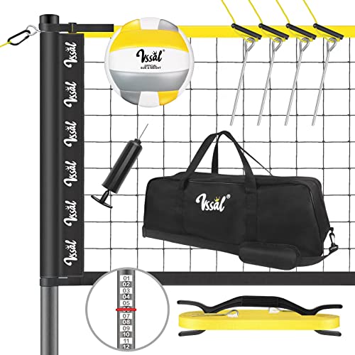 VSSAL Professional Outdoor Volleyball Set with Scoring Poles and Bag