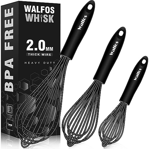 Walfos Silicone Whisk Set of 3