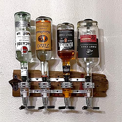 Wall-Mounted 4-Bottle Liquor Dispenser