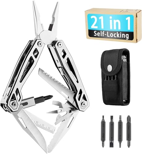 WETOLS 21-in-1 Multi-Tool: Hard Stainless Steel, Foldable & Self-Locking