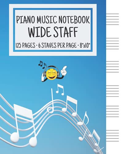 Wide Staff Music Writing Notebook