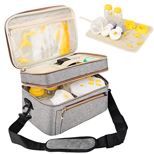 Widitn Wearable Breast Pump Bag with Adjustable Strap