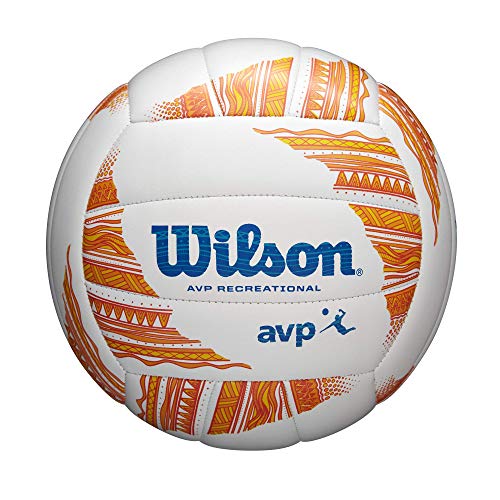 Wilson AVP Classic Outdoor Volleyball - Official Size, Orange/White