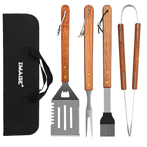 Wooded BBQ Grill Tool Set