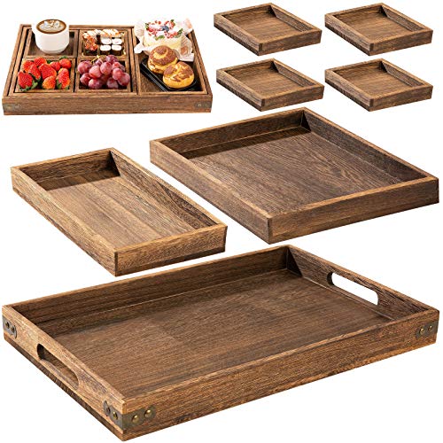 Wooden Serving Trays with Handle