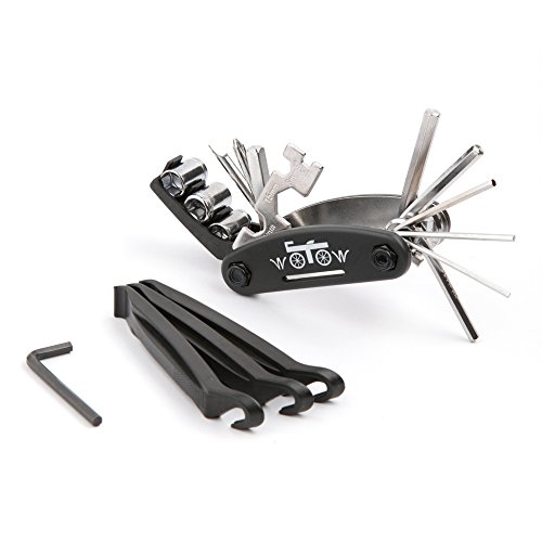 WOTOW Bike Tool Kit: 16 in 1 Multitool with Tire Levers & Spoke Wrench