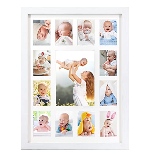 Yearly Photo Collage Frame, White Frame