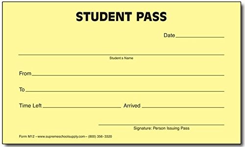 Yellow Student Pass - 10 pack