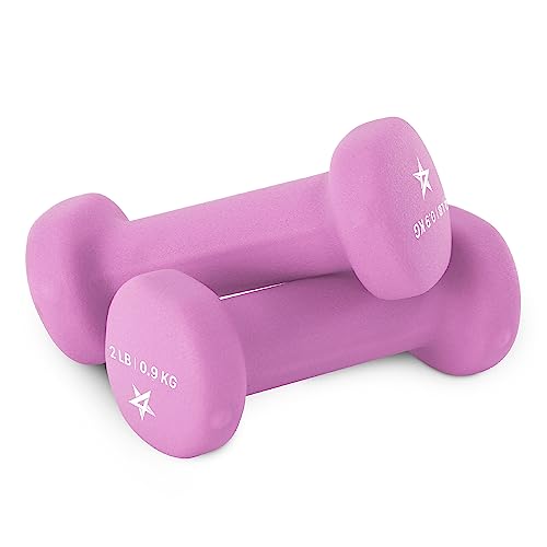 Yes4All Neoprene Hex Dumbbell Set 2lbs for Muscle Toning