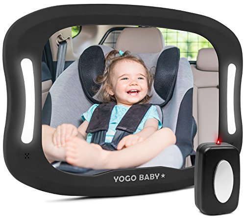 Yogo Baby Car Mirror with Remote Control and LED Light