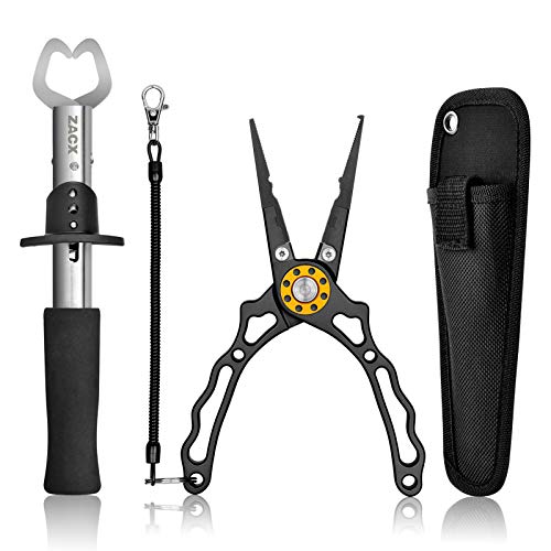 ZACX Fish Lip Gripper Pliers - Upgraded Muti-Function Fly Fishing Tool