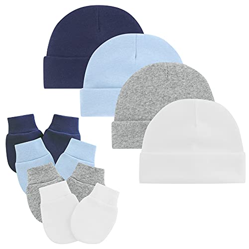 Zando Unisex Newborn Baby Hats and Mittens Set