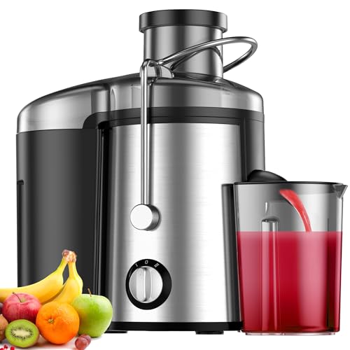 ZNOOAV 600W Juice Extractor: Whole Fruit Juicer with Wide Chute
