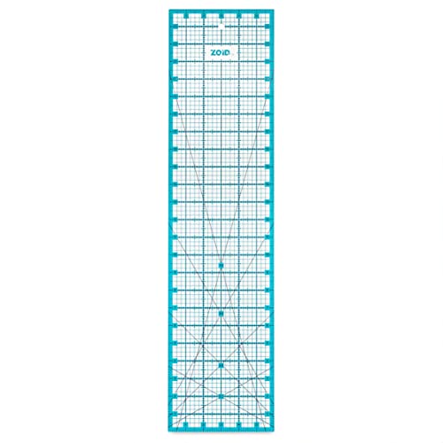 Zoid 6.5" x 24" Clear Acrylic Reversible Quilting Ruler