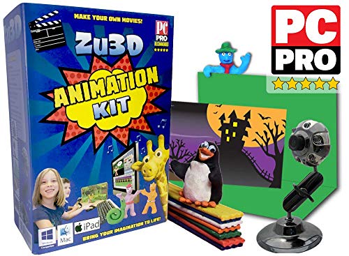 Zu3D Stop Motion Animation Kit with Camera and Software for Kids